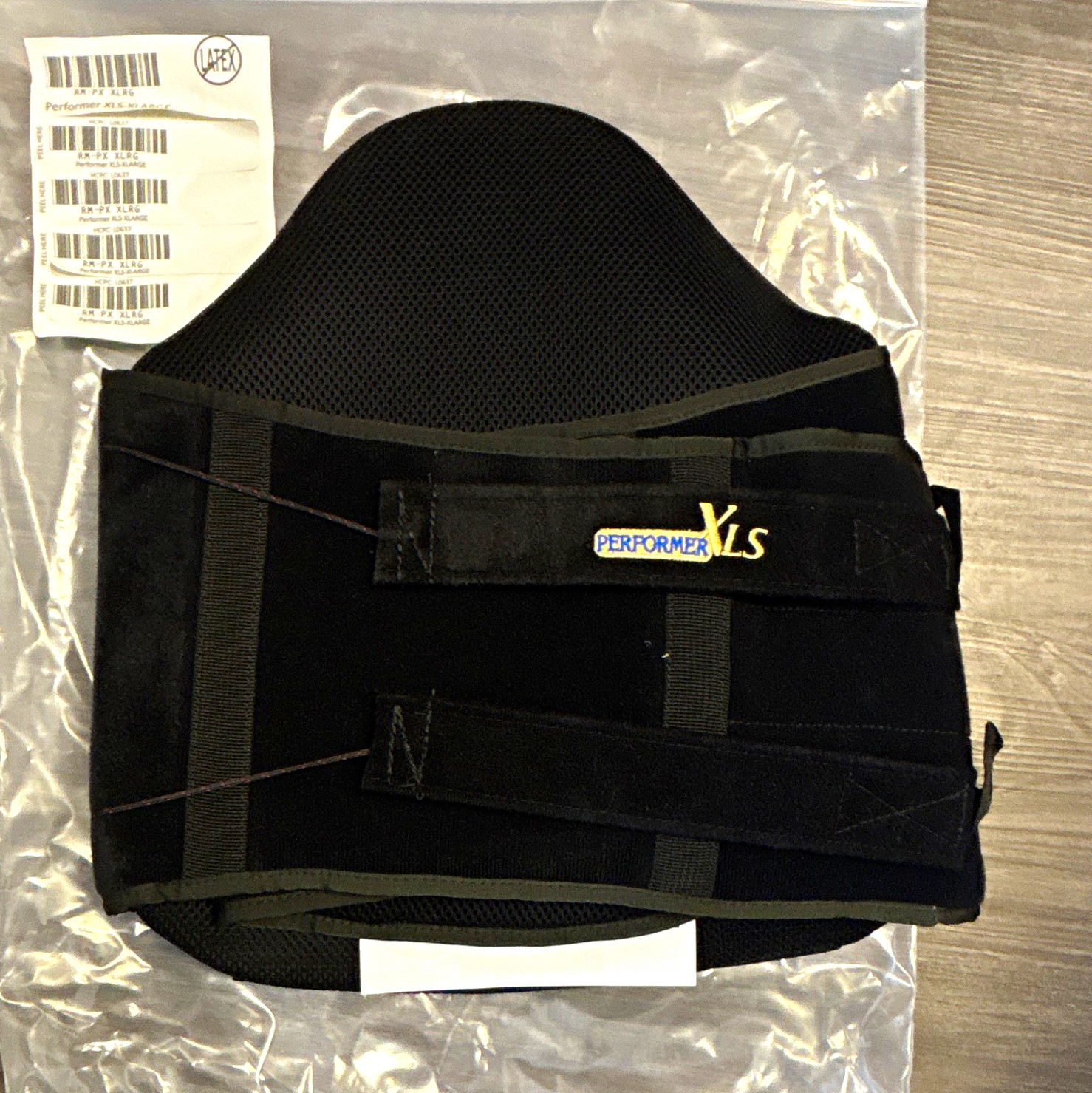 Apex Performer XLS Adjustable Lumbar Back Support Brace Belt, Black, X-Large