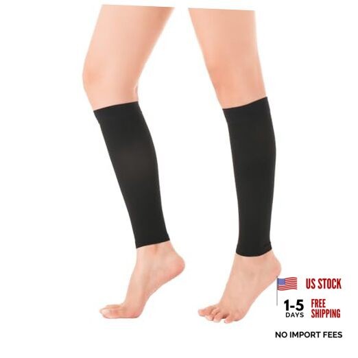 SUJAYU Leg Compression Sleeve Calf Compression Sleeve Women Men, XX-Large Black