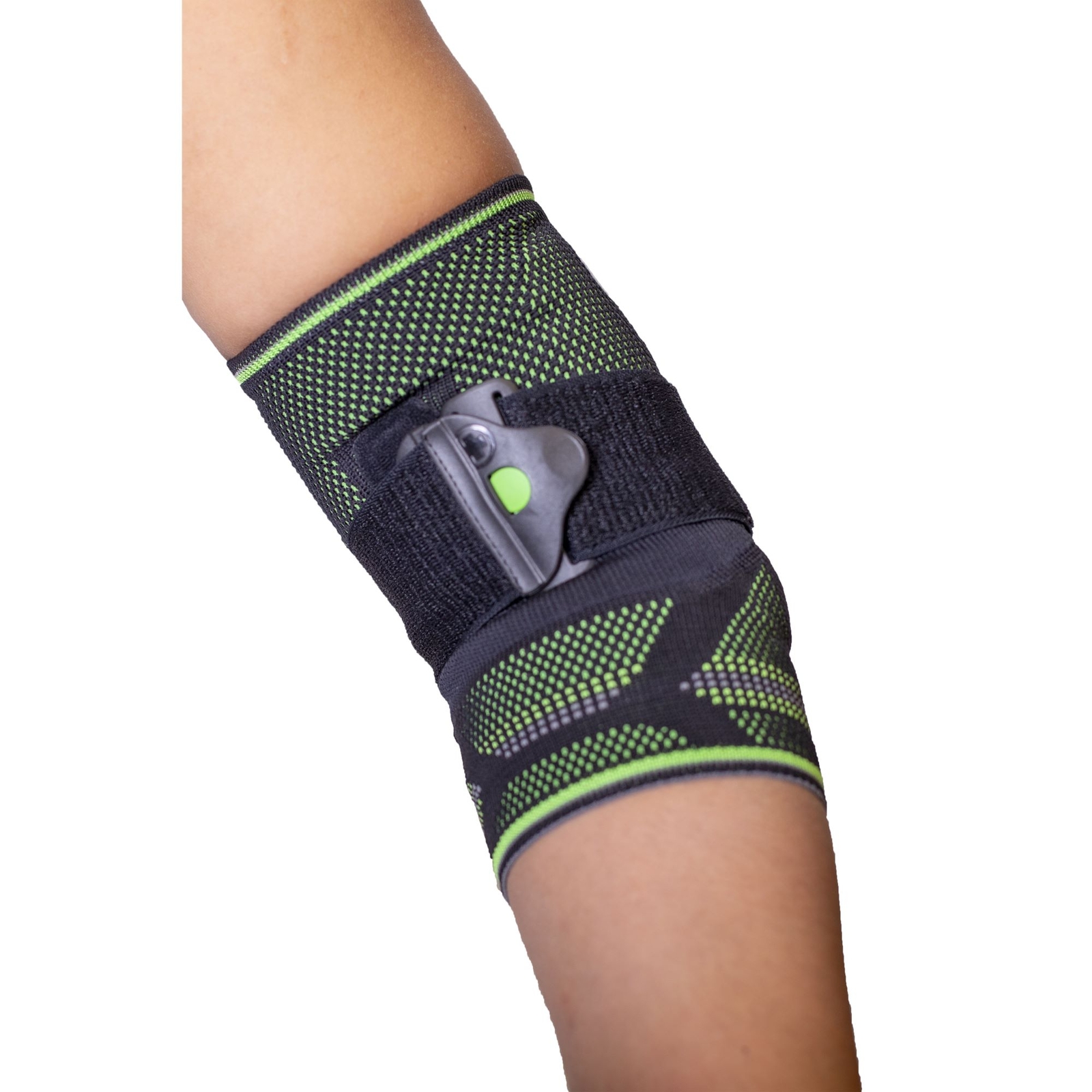 Knit Elbow Compression Brace with Strap- Forearm Pain, Golf & Tennis Elbow