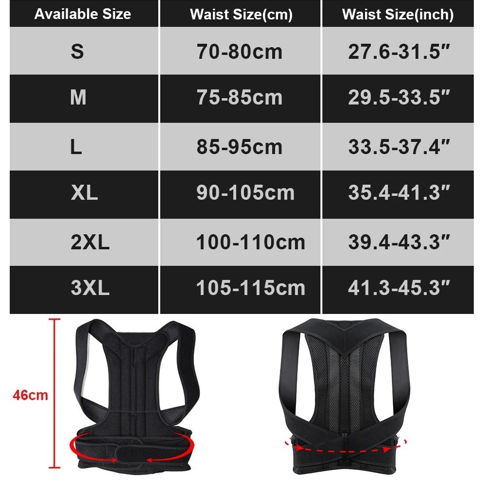 Back Brace Posture Corrector for Men Women Adjustable Shoulder Back Support
