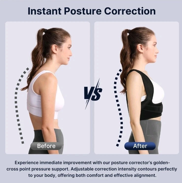 Back Brace Posture Corrector Women Men Shoulder Straightener Adjustable Small