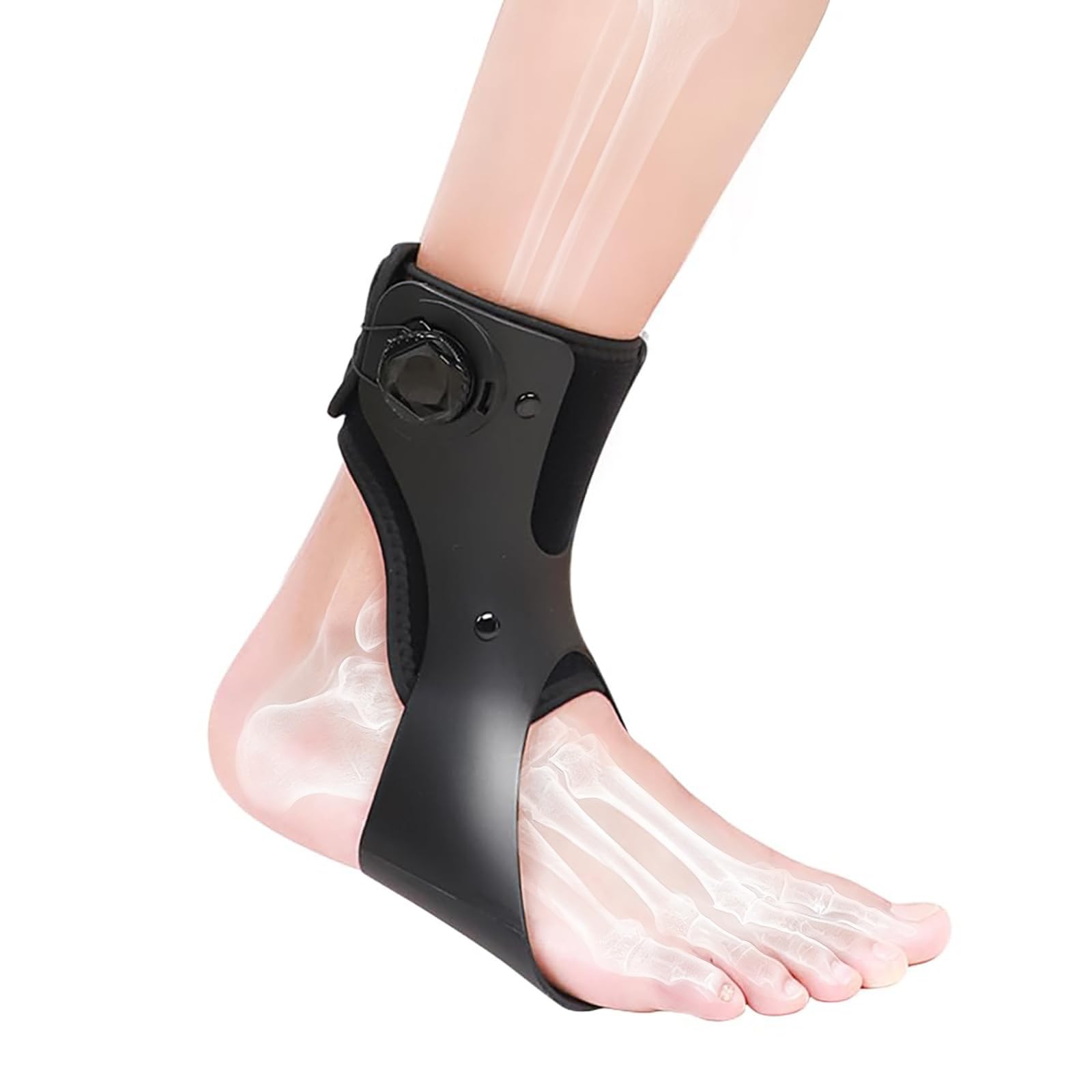 Laway Upgrade AFO Foot Drop Brace, Left, Medium Medium, Black