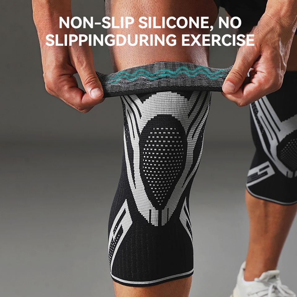 1PC Compression Knee Support Sleeve Breathable Brace with Spring Pads