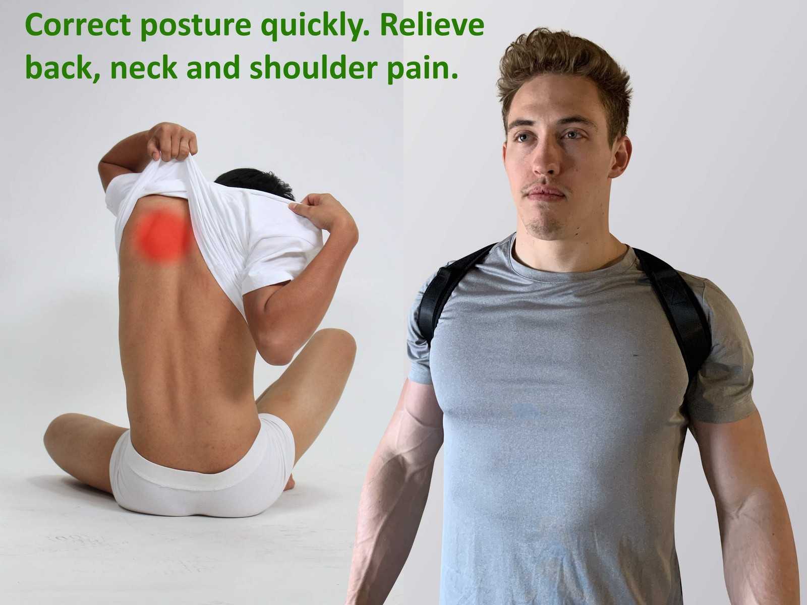 GLADTON Posture Corrector Back Brace for Men and Women. XL (up to 60″)
