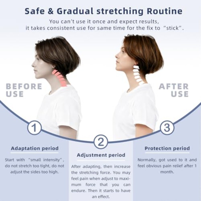 Cervical Traction Device, Lightweight & Adjustable Neck Stretcher for Neck Suppo