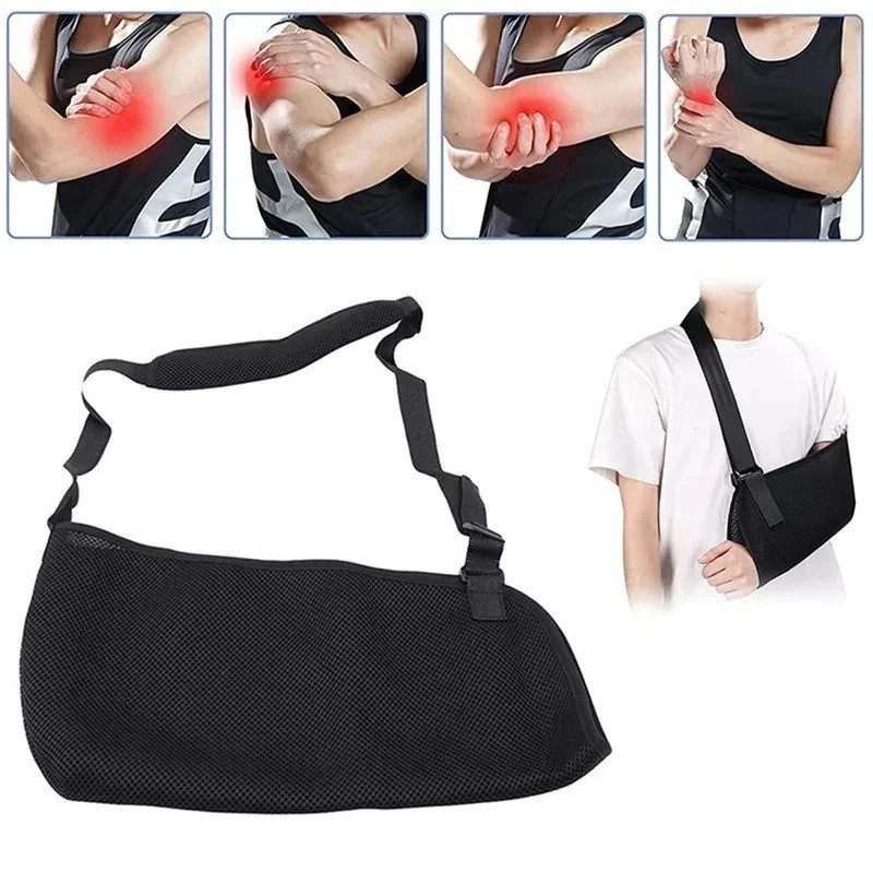 Adjustable Mesh Arm Sling Forearm Shoulder Support Brace Comfort Fit Breathable