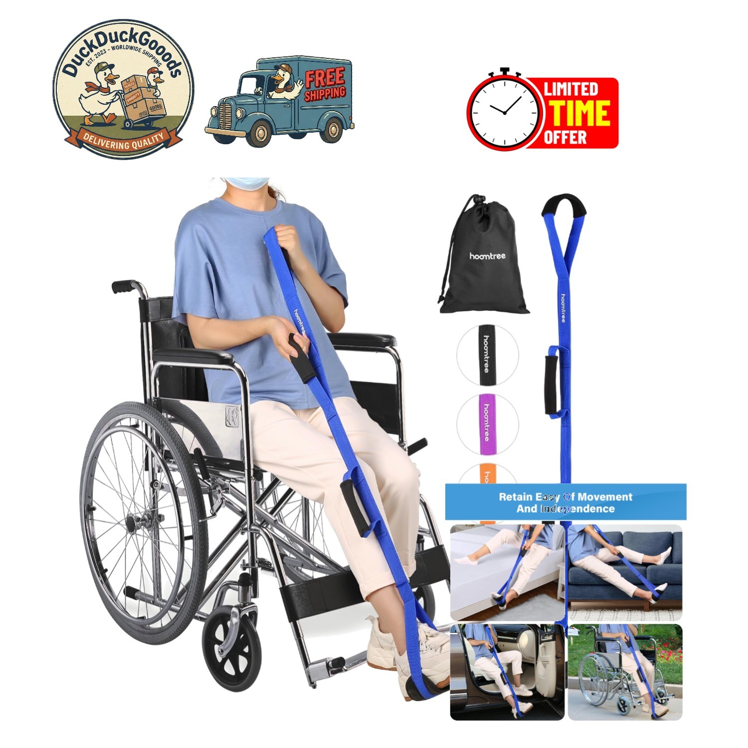 Innovative 39” Leg Lifter Strap – Essential Mobility Tool for Rehabilitation