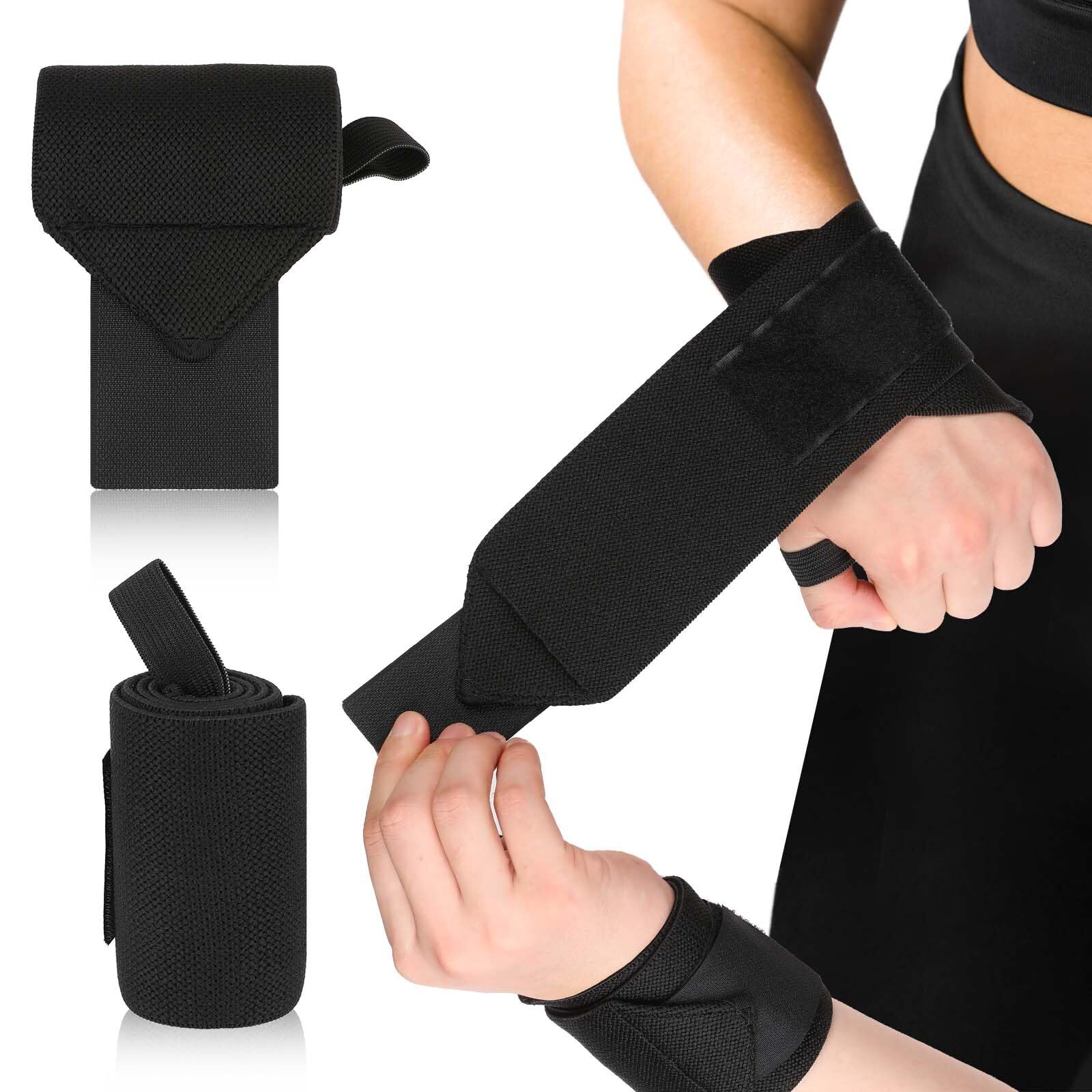 2 Pcs Wrist Support Brace Adjustable Wrist Strap for Fitness Weightlifting