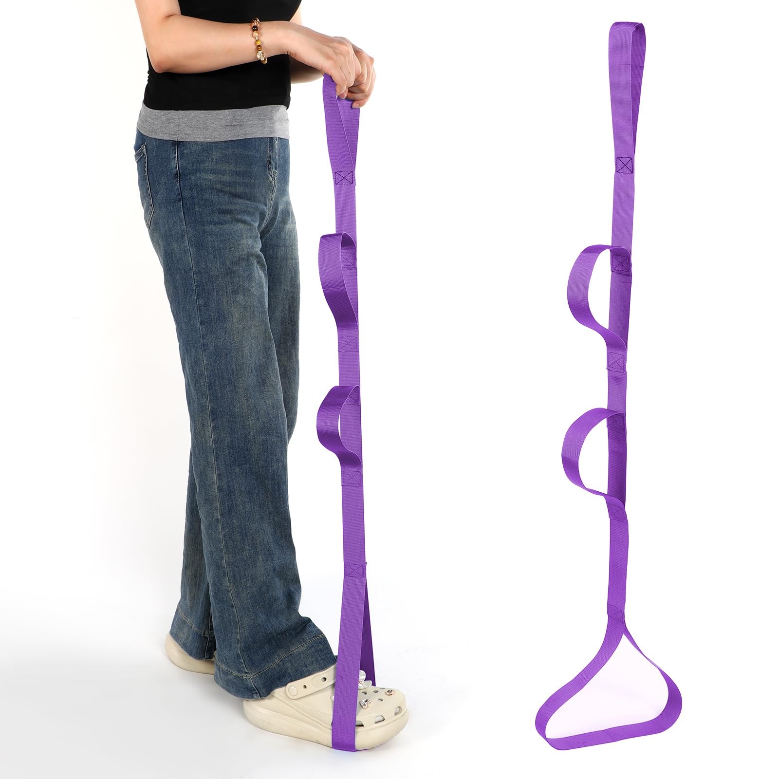 Leg Lifter Strap Assist Device for After Knee Hip Surgery Recovery Support