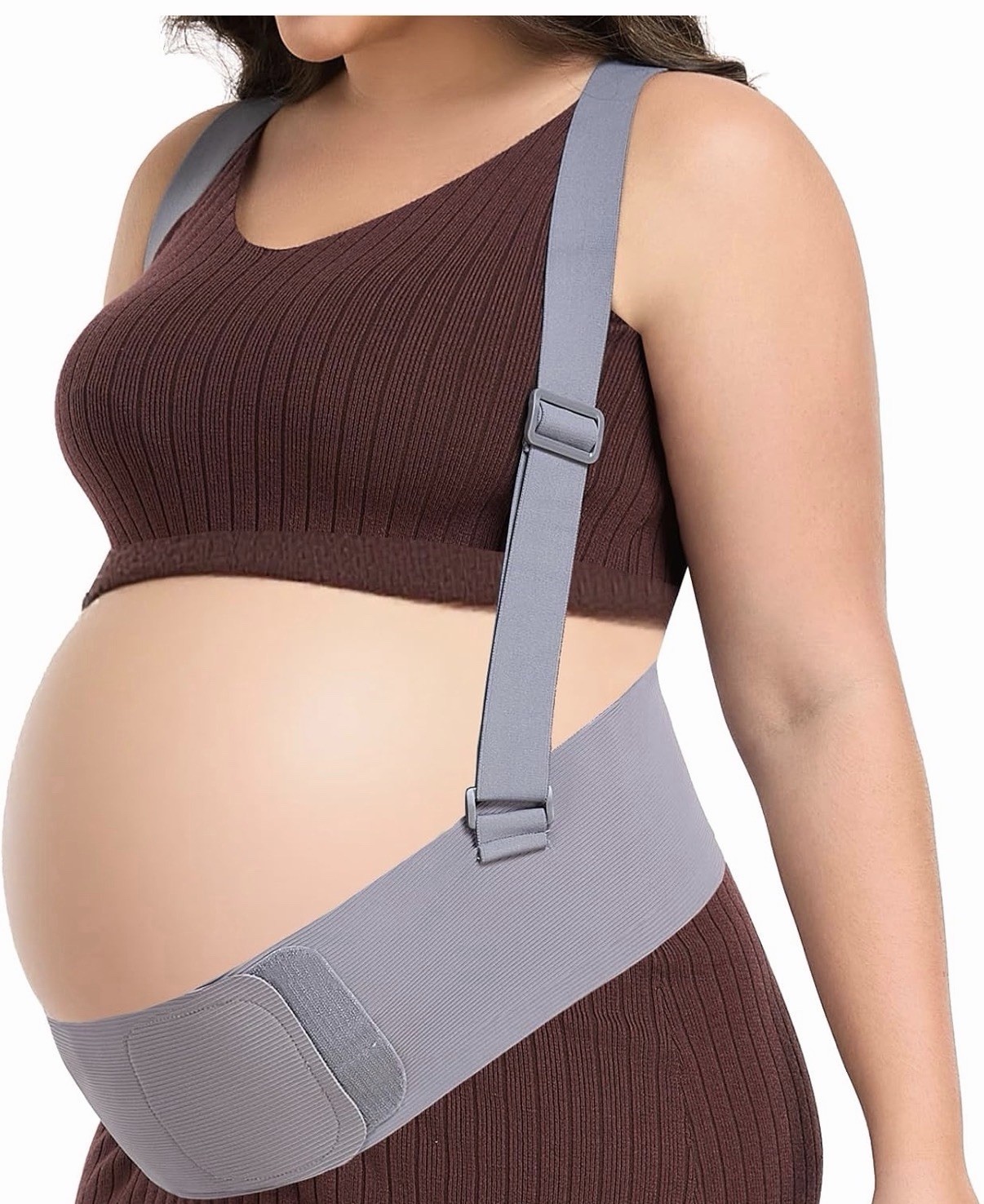 NEW! Belly Bands for Pregnant, Support Brace Straps, Maternity Belt (Gray,M)