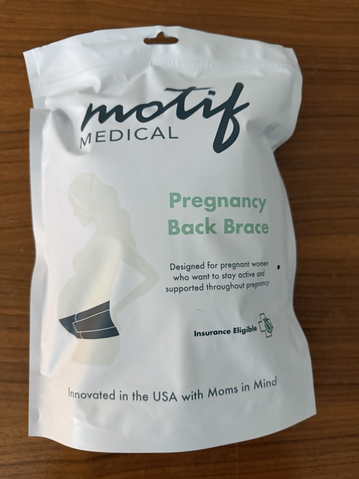 Motif Medical Pregnancy Back Brace Support Band Size Large New In Package