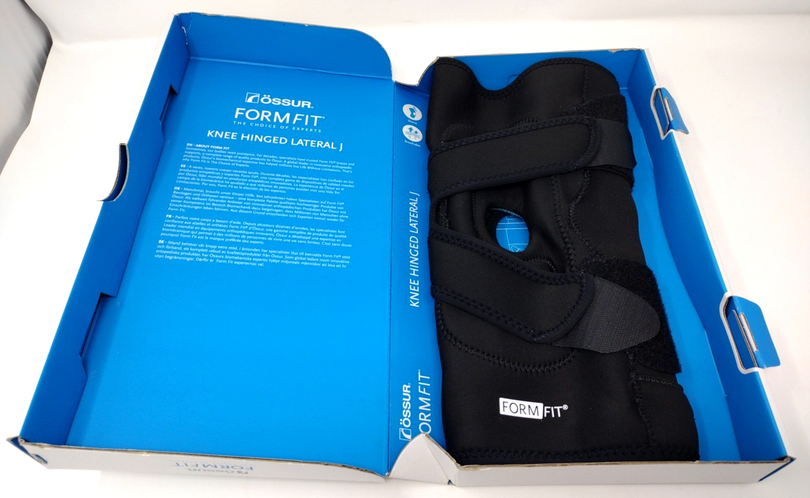 Ossur Form Fit Hinged Pull-On Lateral Right Knee J Brace, Medium – NEW!