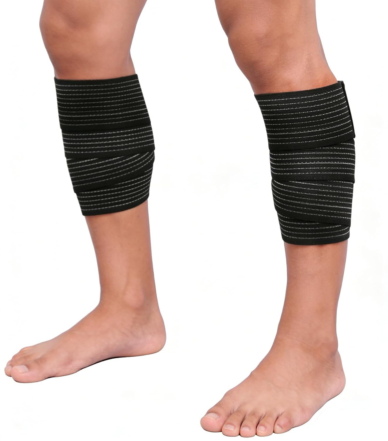 SUJAYU Calf Compression Sleeve Elastic Bandage Wrap, 2 Pack Leg Compression Shin