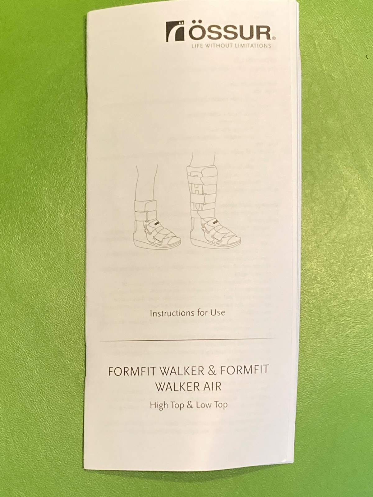 Ossur Form Fit Air Walker Boot high top/ low top