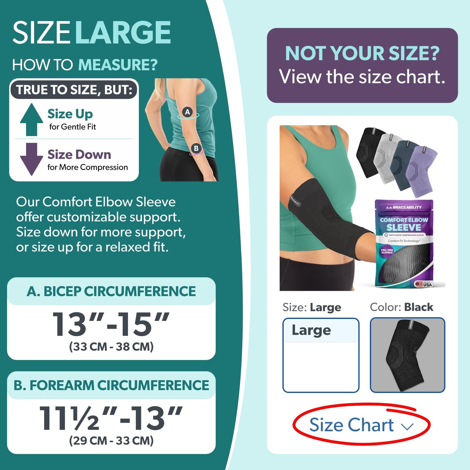 Elbow Compression Sleeve for Bursitis – Olecranon Elbow Brace for Tendonitis,…