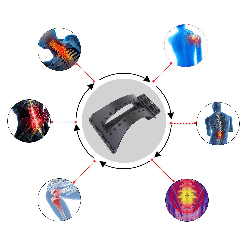 Multi-Level Back Stretcher Lumbar Support Device Pain Spine Relief & Posture Aid