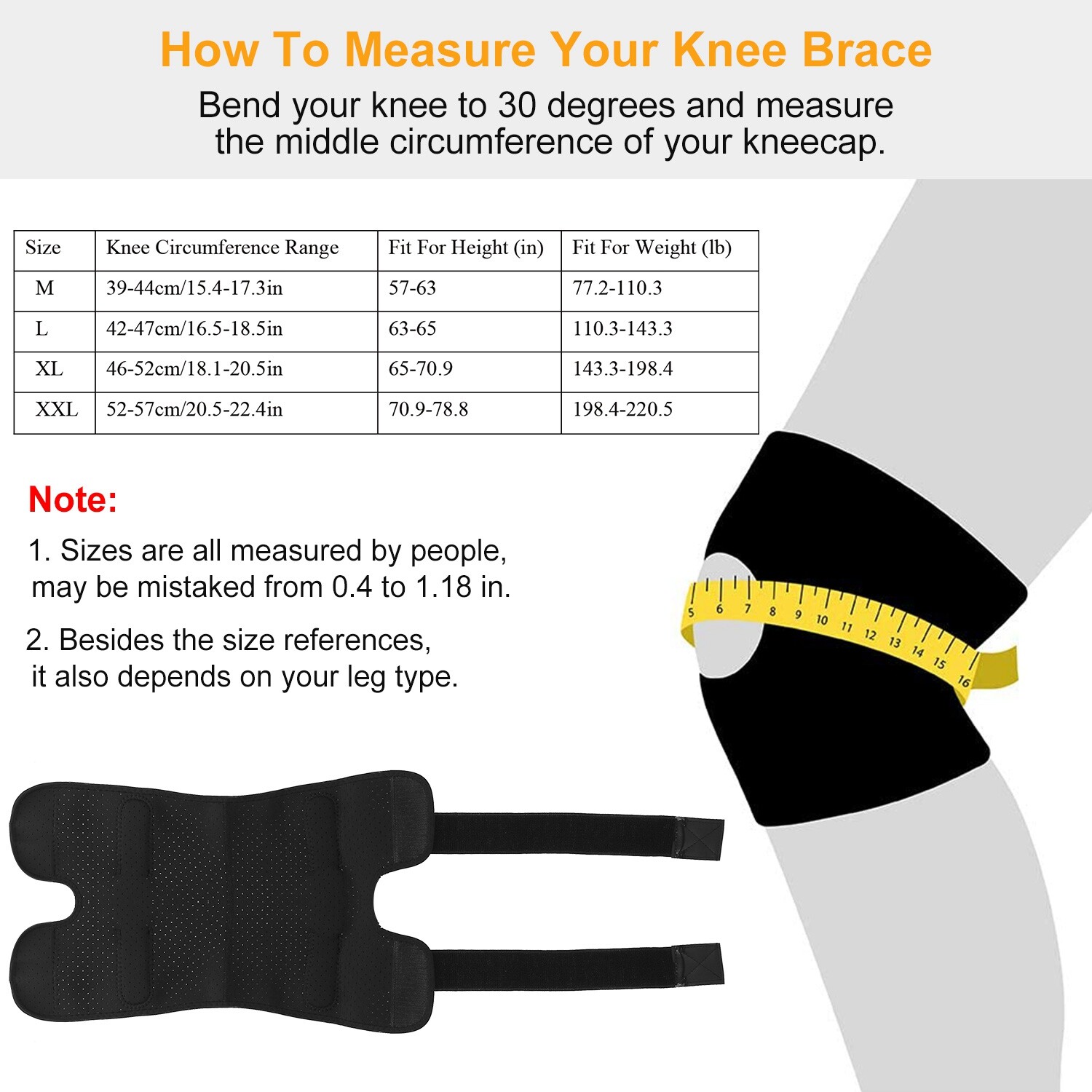 Compression Knee Sleeve Brace Support Wrap For Sport Joint Pain Relief