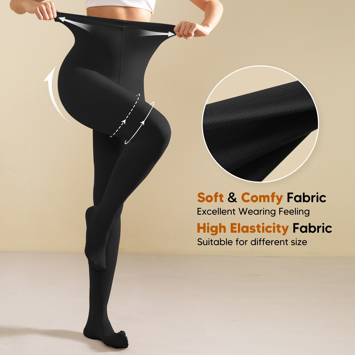 Pantyhose Compression Stockings Support Fashion Women High Leg Slimming Hip Up