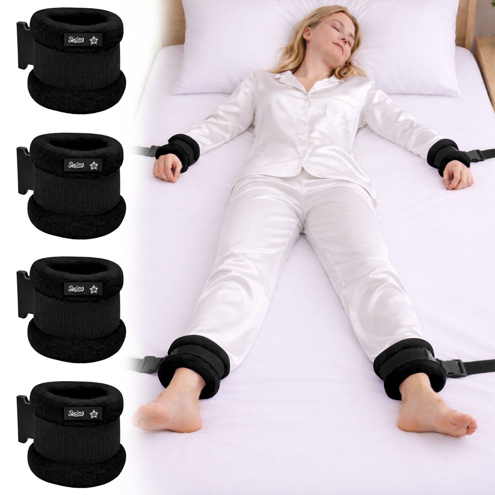 Huatai Medical Bed Restraints for Wrists & Ankles (4 Pack)