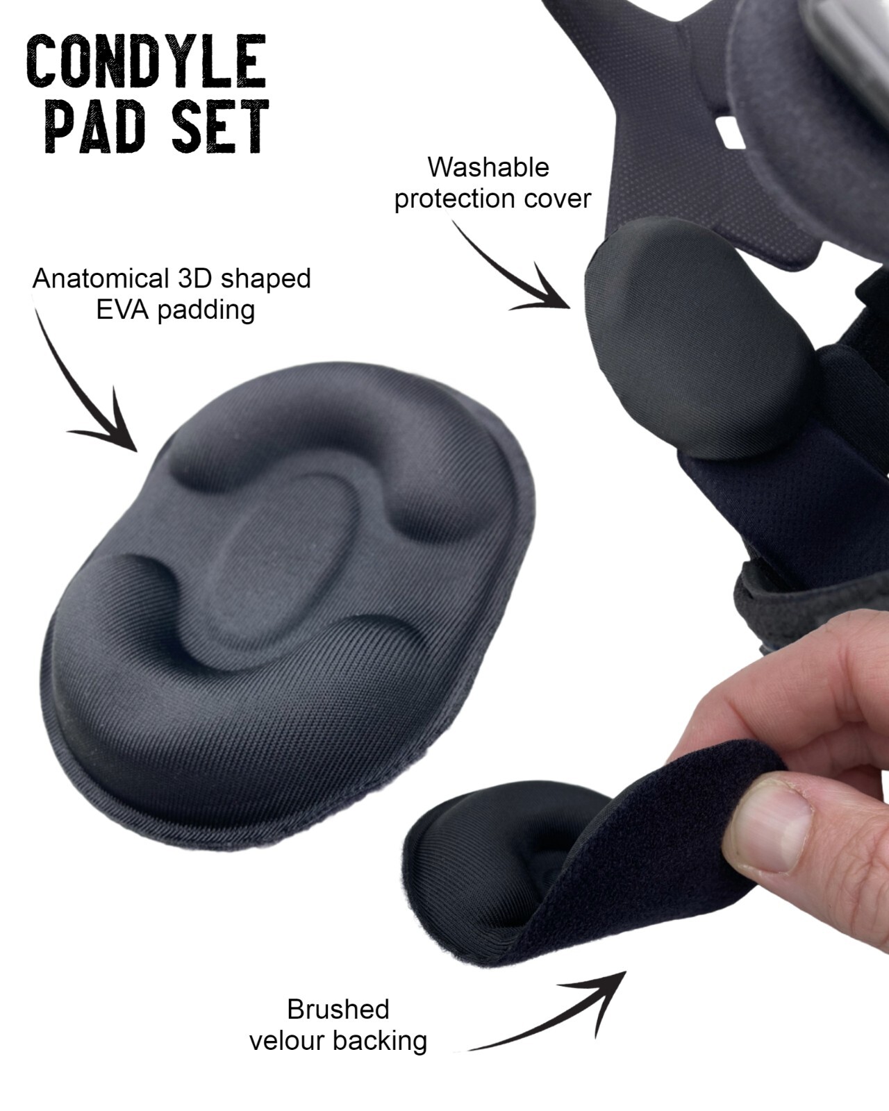 Knee Brace Parts – Condyle Pad Set – DonJoy, Ossur, CTi, Breg, Medi, Thuasne
