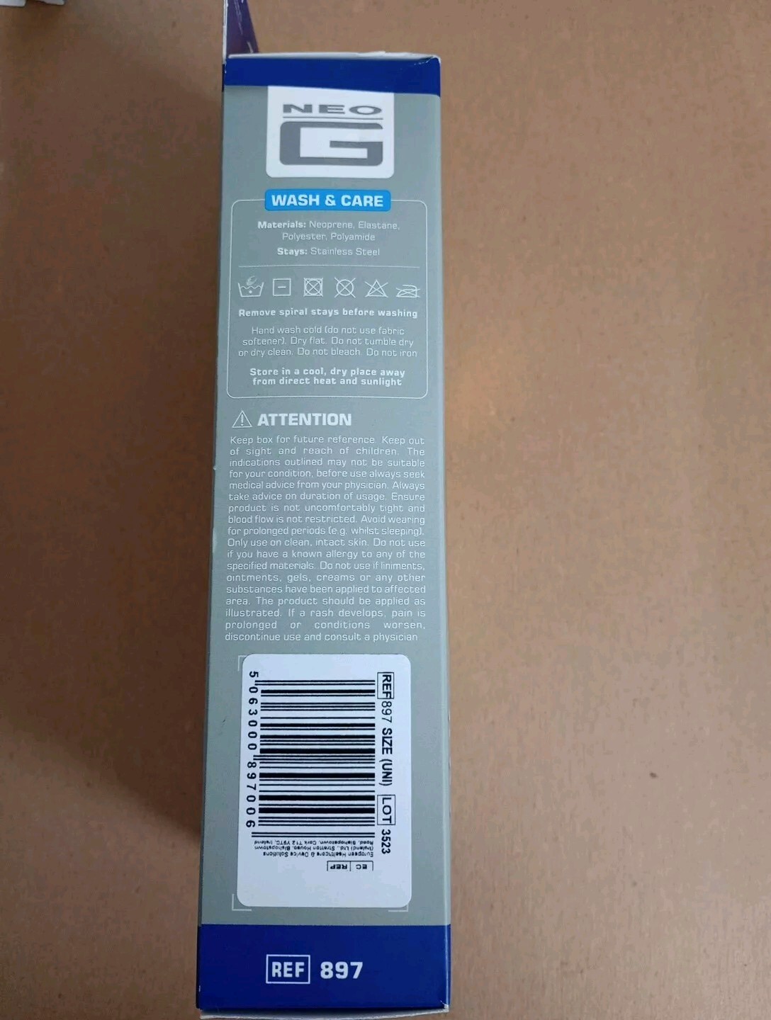 Neo G Stabilized Ankle Support With Figure Of 8 Straps Class 1 Medical Device