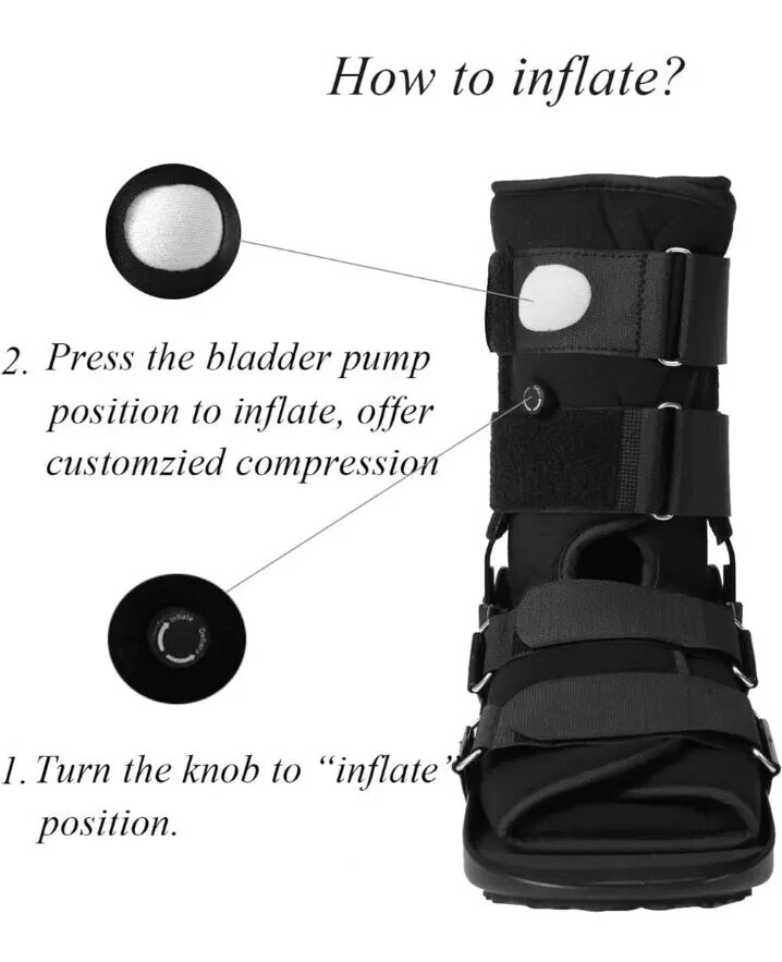 Open Box Medibot Walking Boot, Fracture Boot for Foot and Ankle Size L.