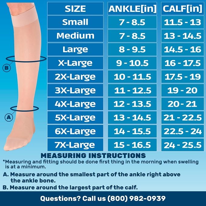 ABSOLUTE SUPPORT Compression Socks Women 15~20 mmHg Knee High Medium