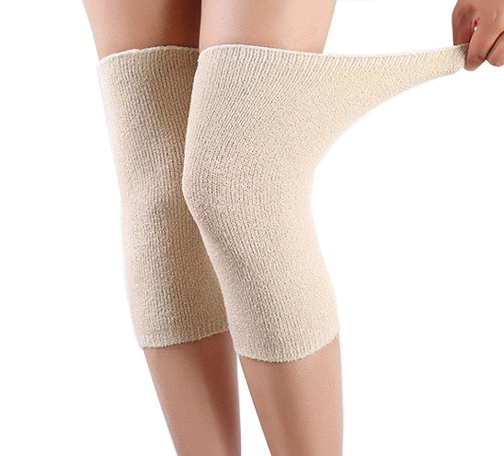 1 Pair Polyester Athletics Elastic Knee Compression Sleeves Knee Brace Suppor…