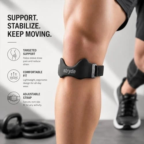 Stryde Precision Knee Strap – Premium Stryde Knee Strap with Silicone Lock-Po…