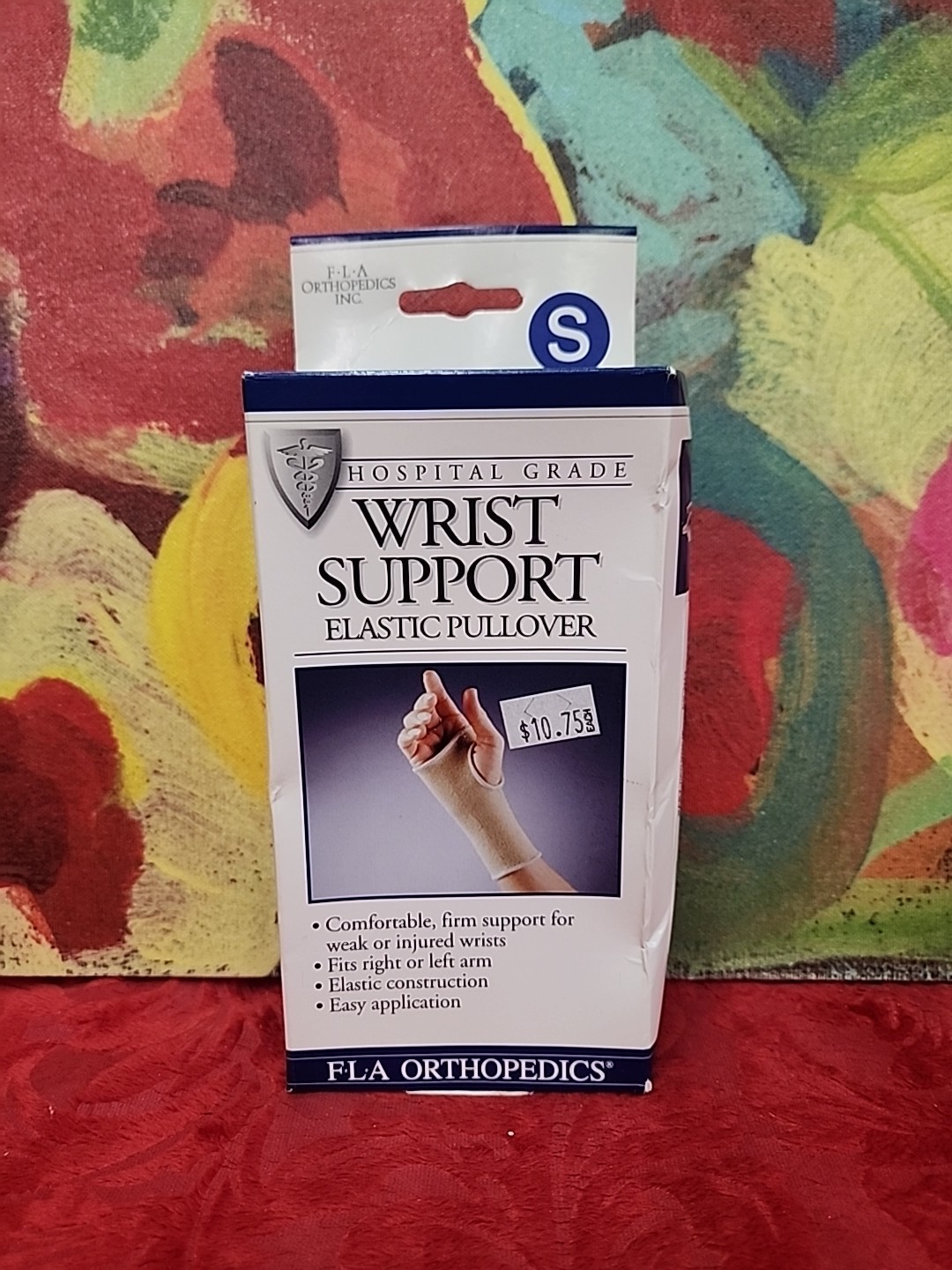 FLA Orthopedics Elastic Pullover Wrist Support Small Beige New In Box