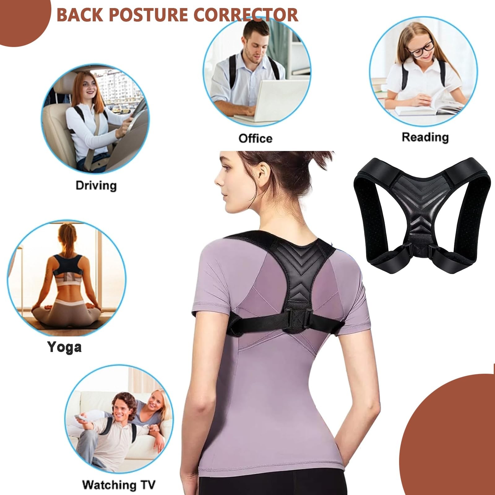 Posture Corrector for Women, Back Straightener for Men, Upper Back Support Br…