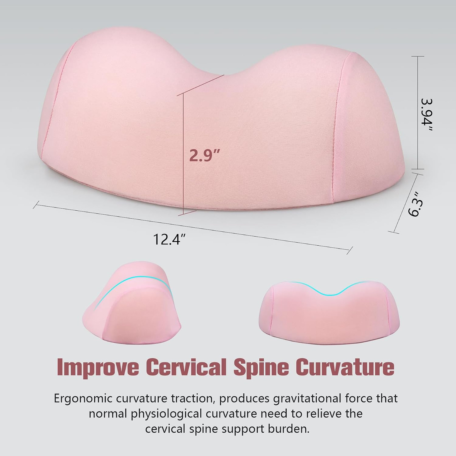 Small Neck Stretcher Pillow for Pain Relief, Cervical Traction Device, Memory