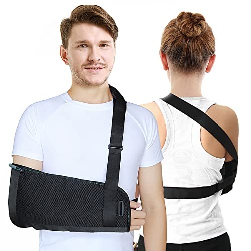 Arm Sling Shoulder immobilizer for Shoulder Injury with Back Updated Medium