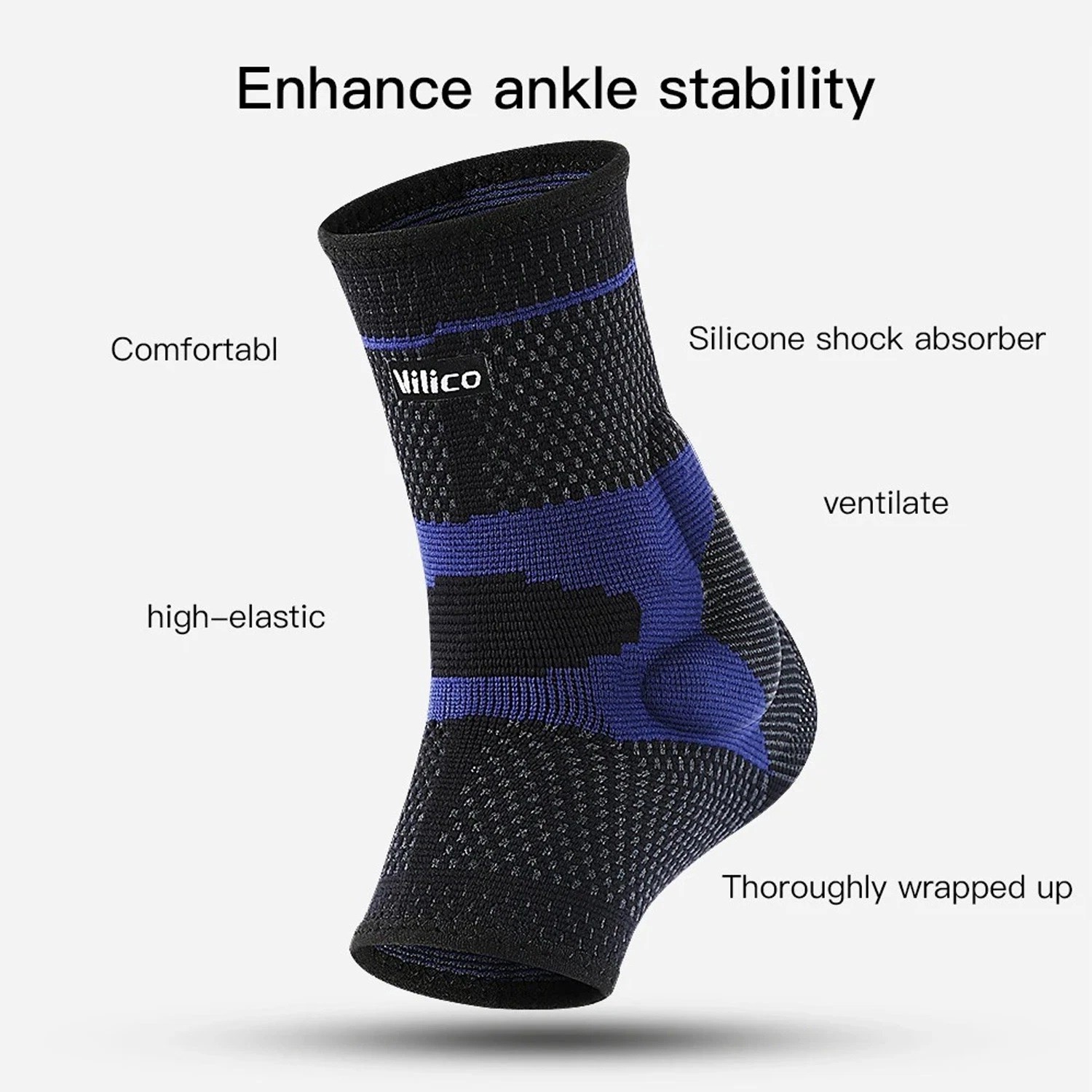 1/2PCS Ankle Brace Socks Compression Sleeve Foot Support for Sprained Ankle Wrap