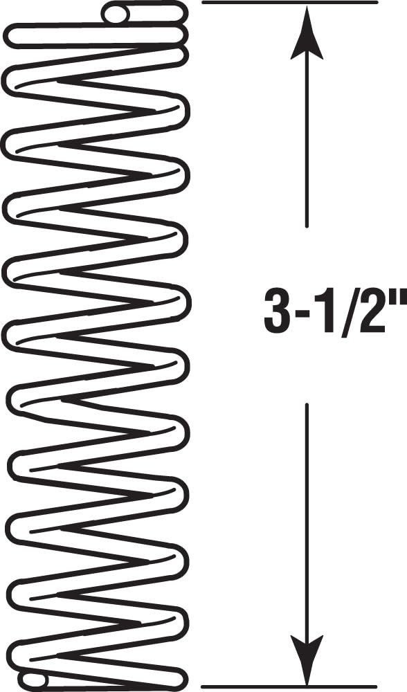 Durable Nickel-Plated Compression Springs 2-Pack | Spring Steel 23/32″ x 3-1/2″