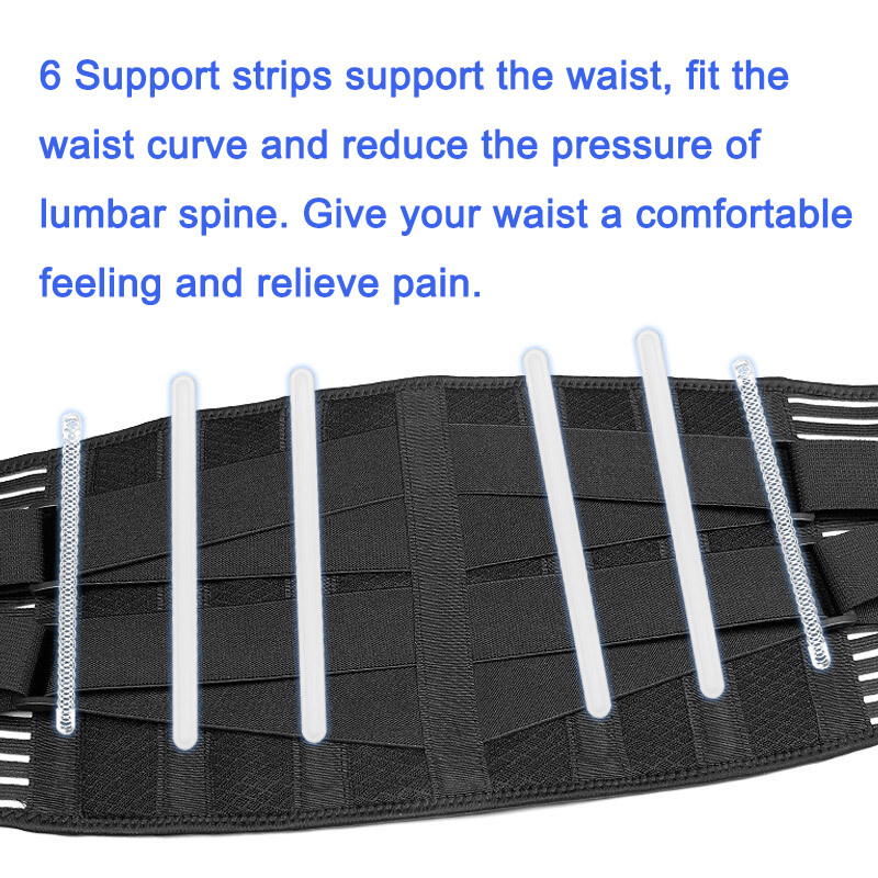 Mens Lumbar Lower Back Support Belt Work Brace Waist Wrap Pain Relief Sciatica
