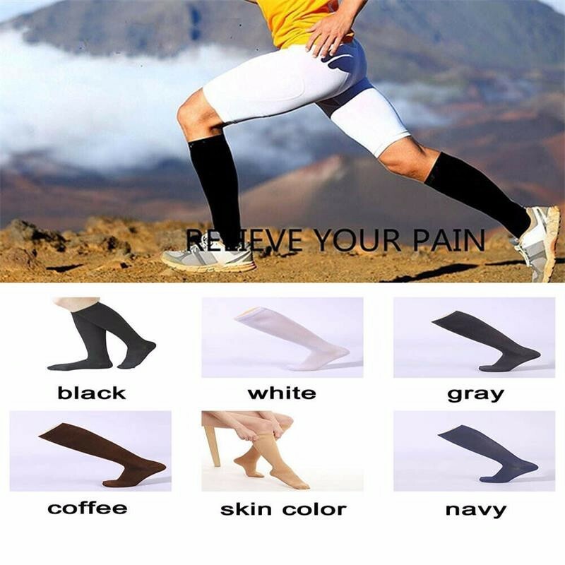 3 Pair Compression Calf Socks for Edema Diabetic Varicose Veins Medical Sport