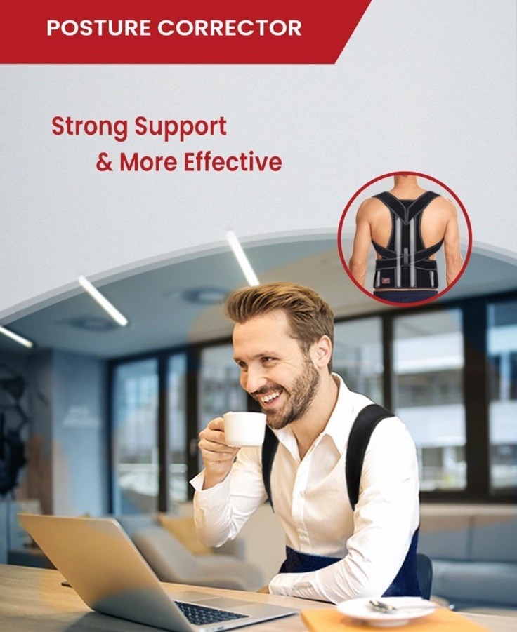 Hurmoya Back Brace Posture Corrector for Women and Men, Lower and Upper (Size:M)