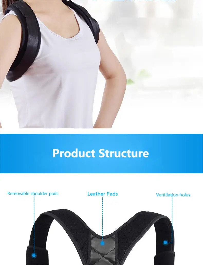 Back Support Correction Belt Unisex Body Shaper Breathable Hunchback Brace