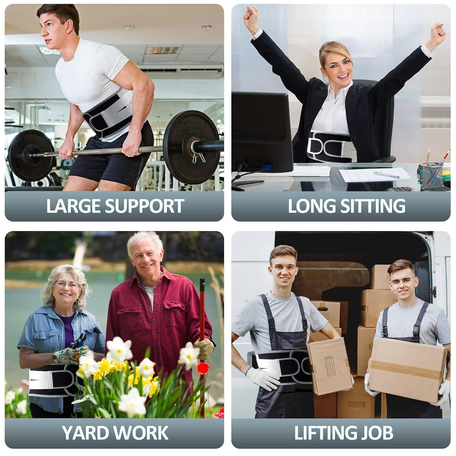 Back Brace for Lower Back Pain – Lumbar Support with Bionic Support System, Adju