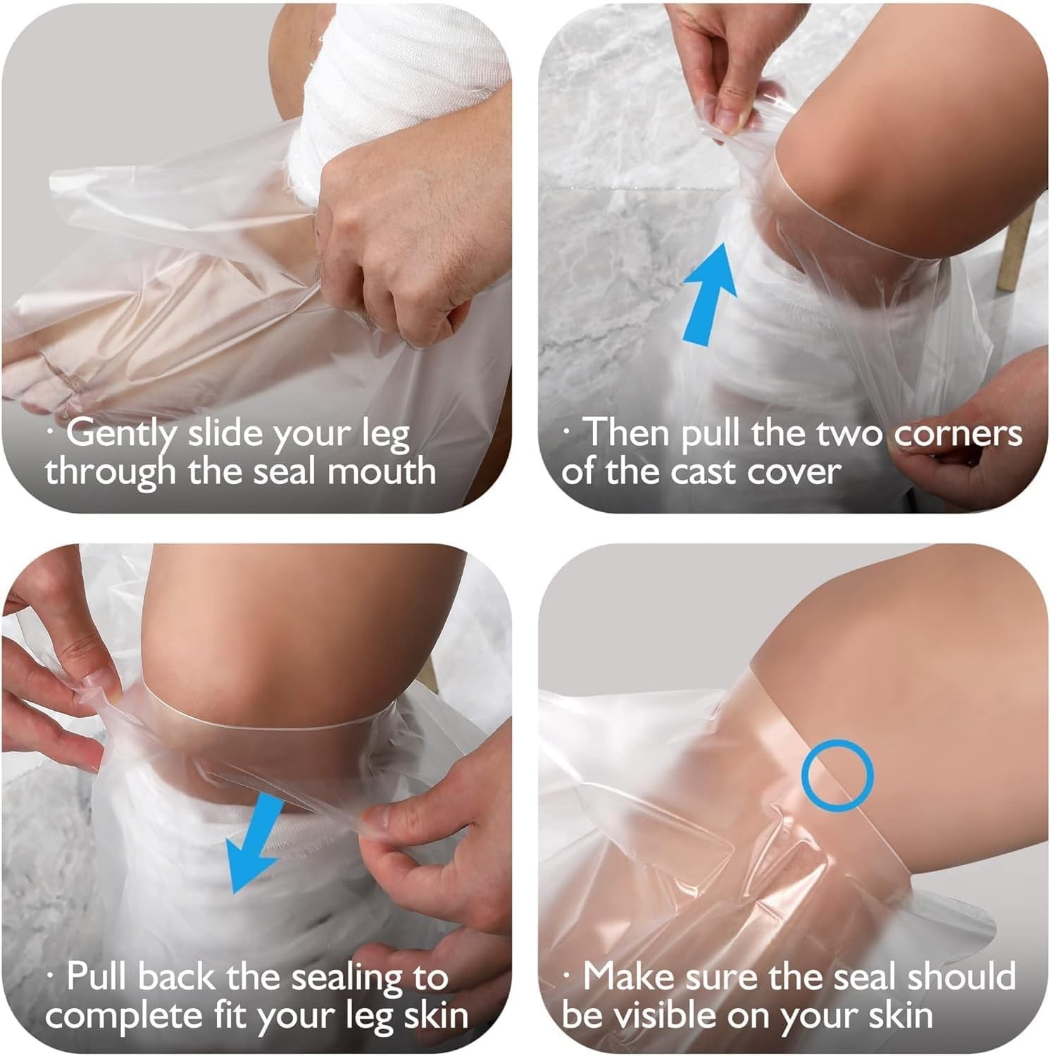 Watertight Waterproof Cast Covers for Shower – Lightweight, Reusable, Universal