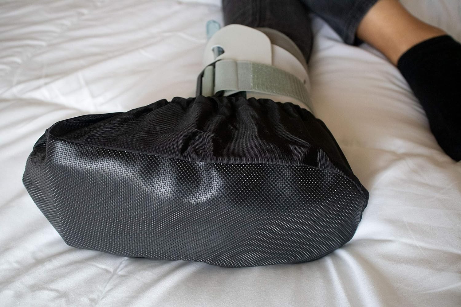 Fracture Walking Boot Cover – Black, Large, Water-Resistant, Reusable