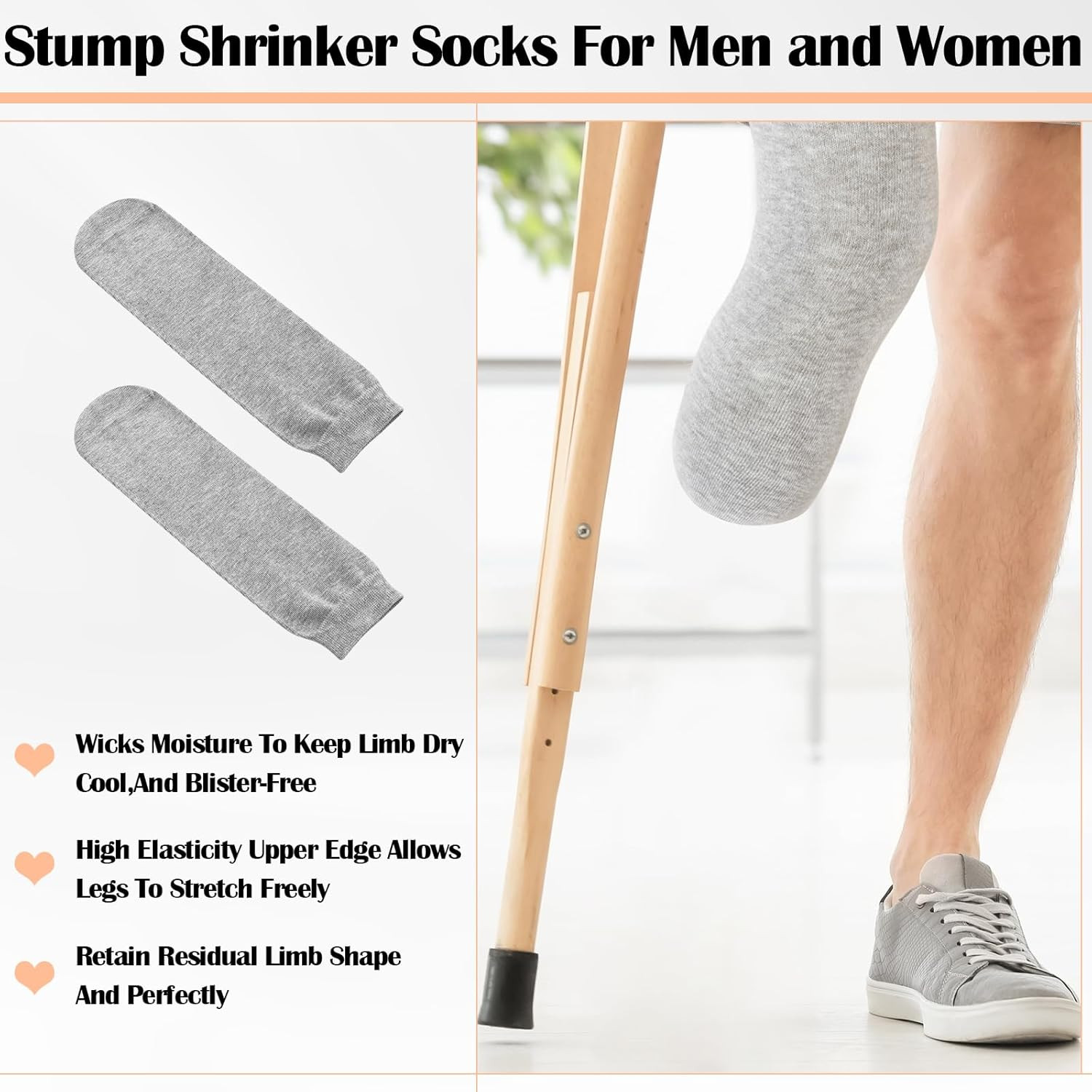 10 Pcs Prosthetic Stump Shrinkers Amputee Socks Stump Shrinker Prosthetic Limb S