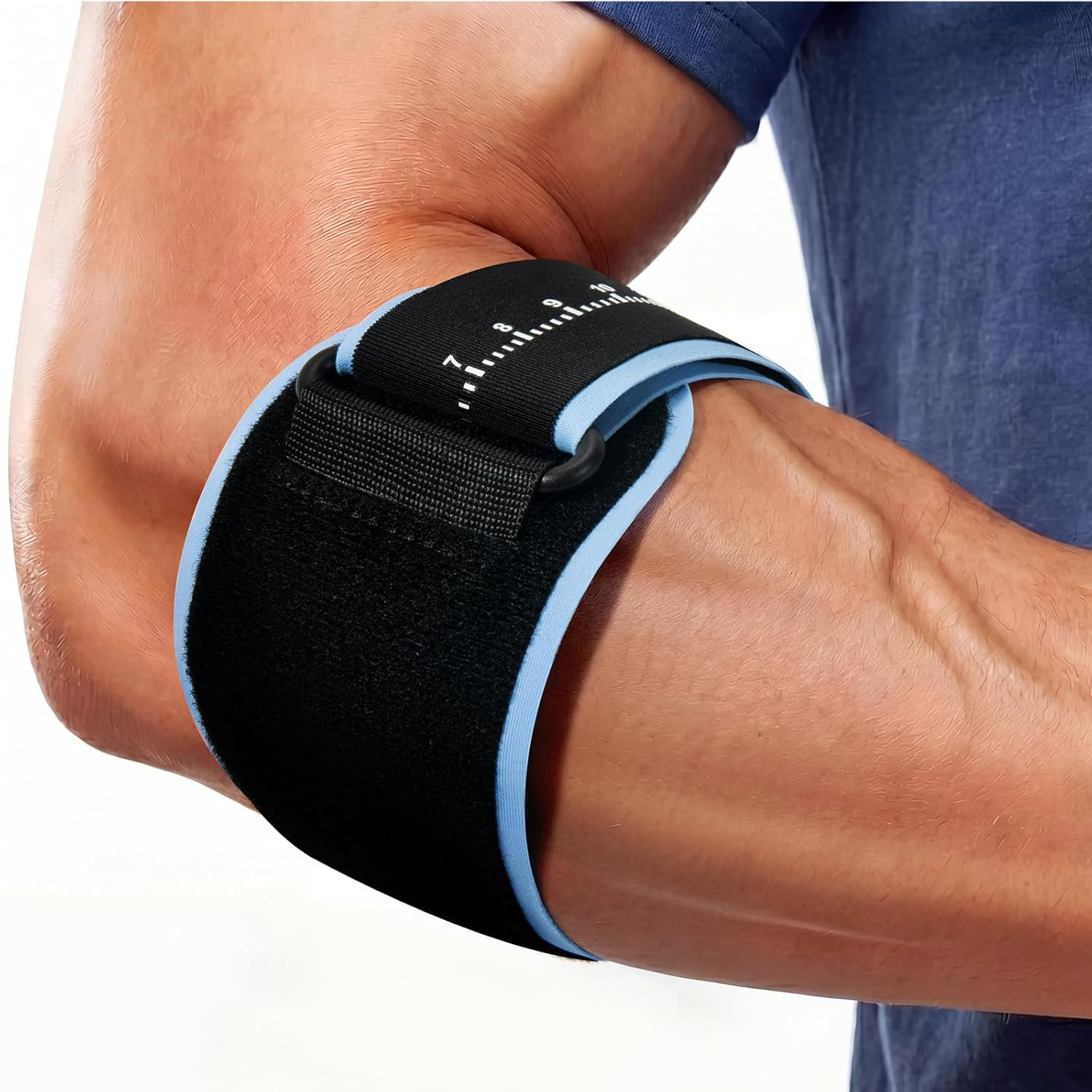Elbow Brace Removable Pad, Compression Strap for Tennis Elbow & Tendonitis | Adj