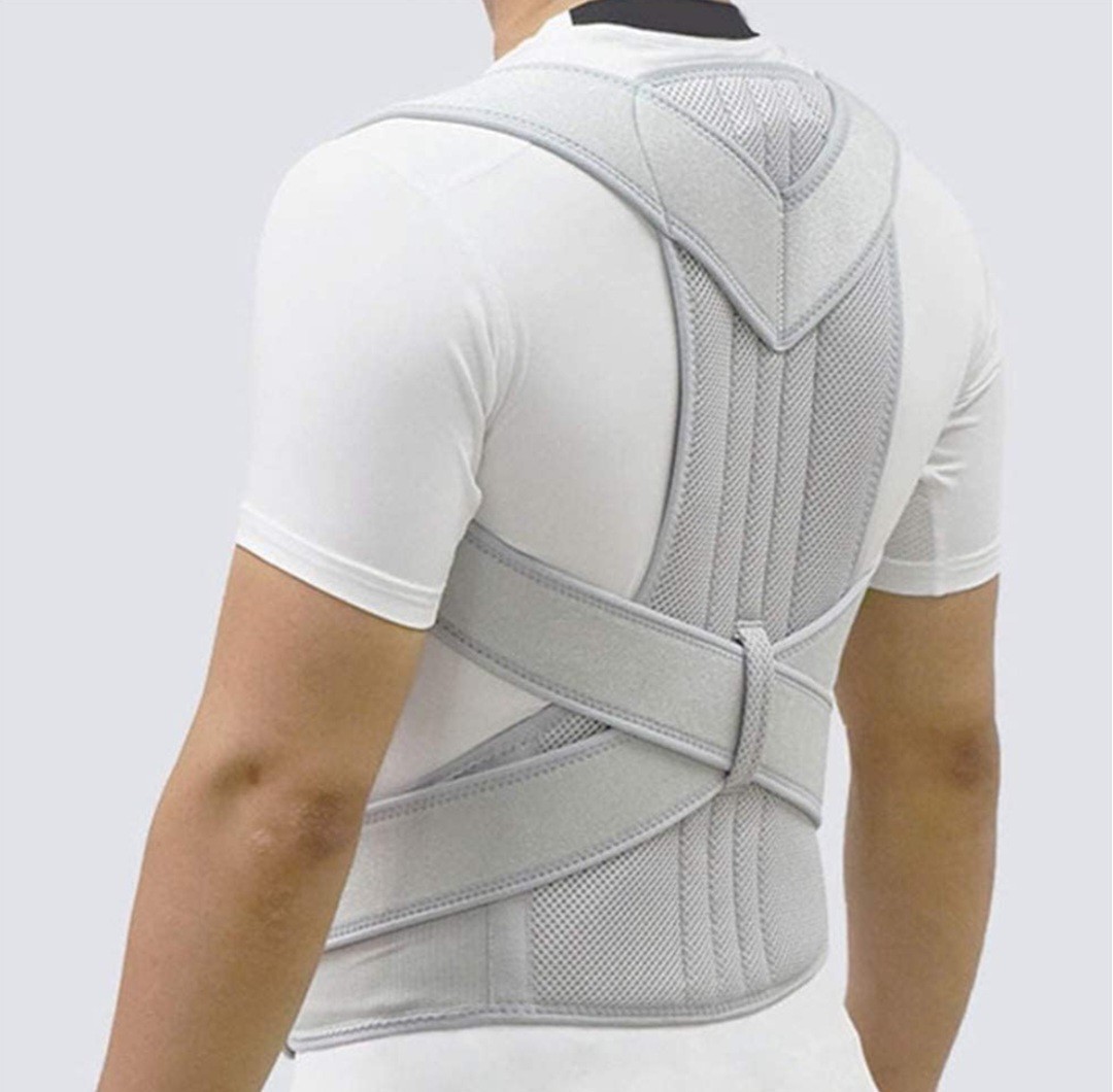 MEN’S ADJUSTABLE POSTURE CORRECTOR LOW BACK SUPPORT SHOULDER BRACE BELT 3XL NWT
