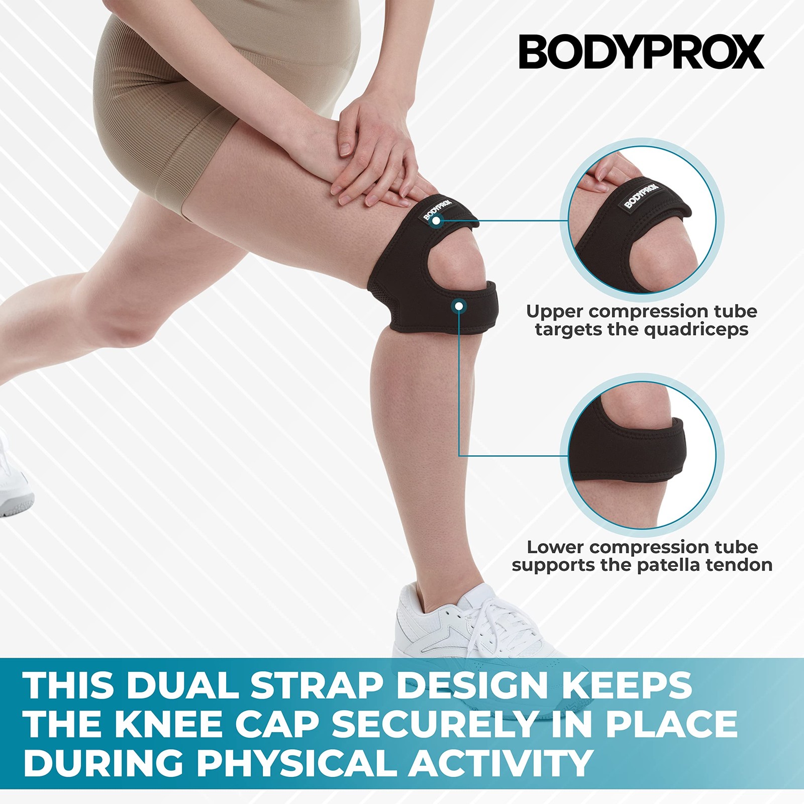 Patellar Tendon Support Strap (Large), Knee Pain Relief Adjustable Neoprene K…