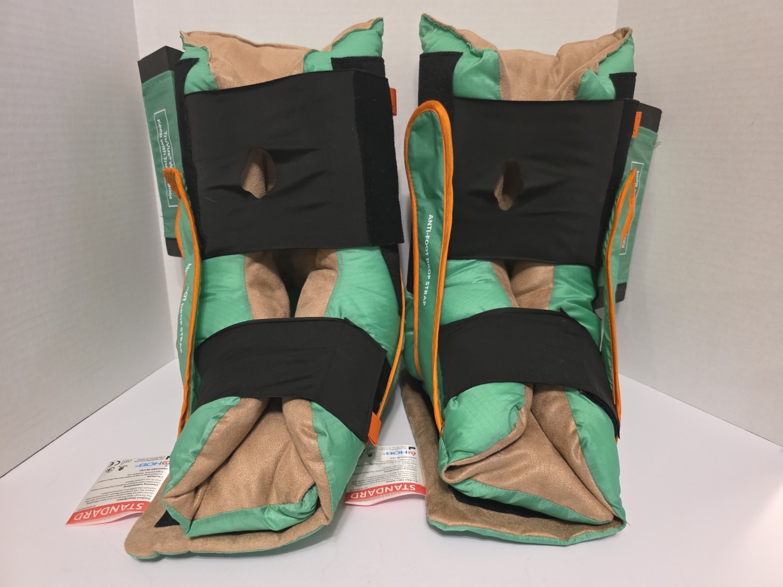 Lot of 2 EHOB TruVue Heel Protector Boot Standard Size Green With 2 Wedges