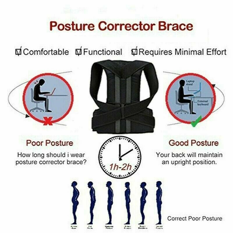 Chest Support Belt Back Shoulder Posture Corrector Therapy Humpback Brace Vest