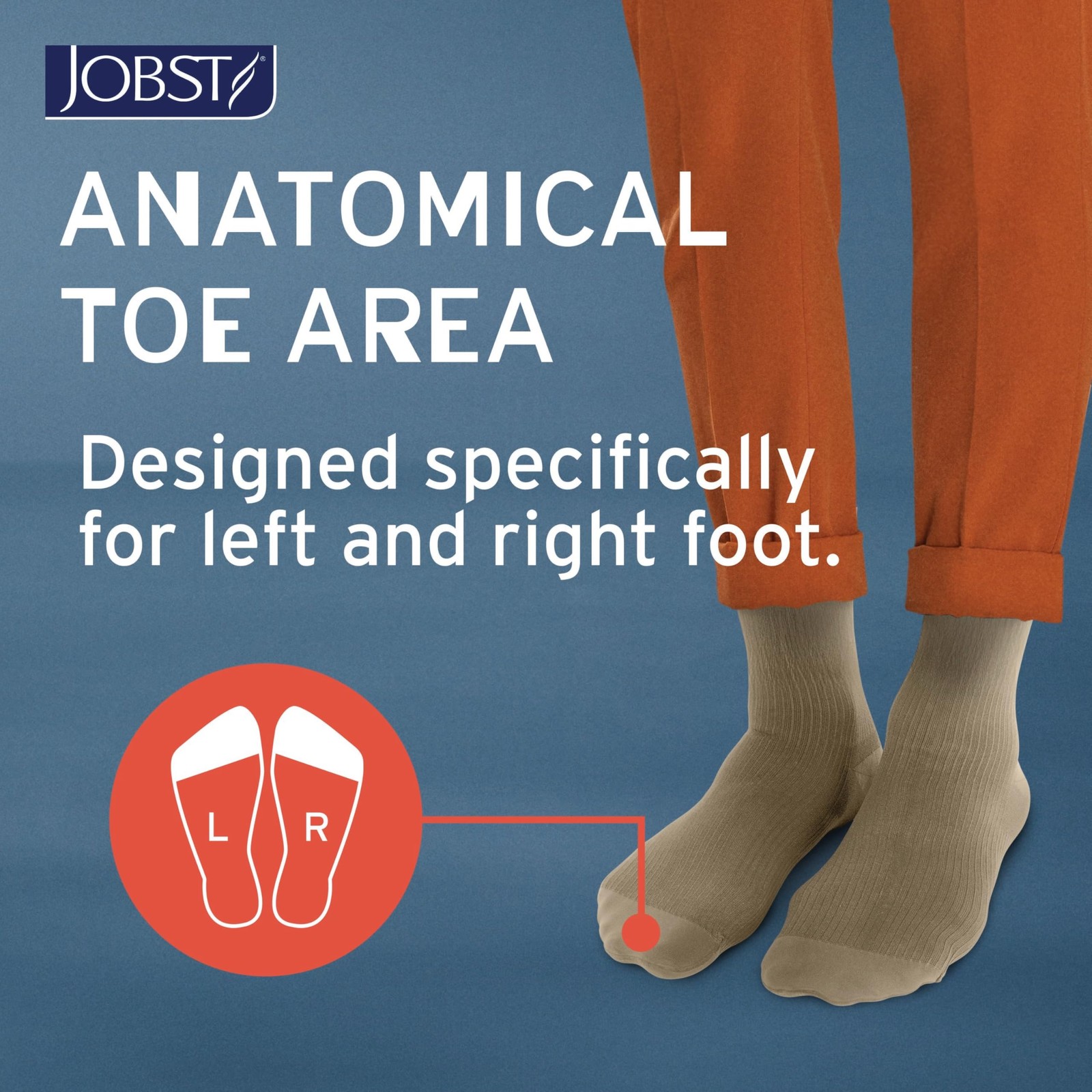 Jobst Formen Compression Socks 15-20 Mmhg Knee High Softfit Band Closed Toe