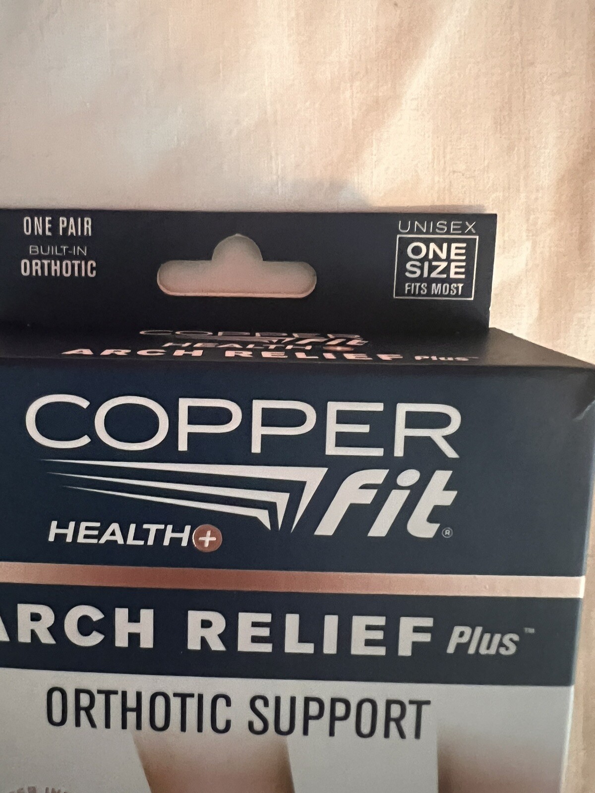 Copper Fit Health Unisex Arch Relief Plus with Built-In Orthotic Support – Black